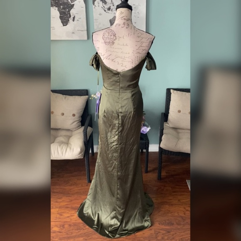 Olive green corset prom dress CinderellaDivine brand - Picture 4 of 4